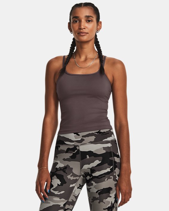Women's UA Meridian Fitted Tank in Gray image number 0